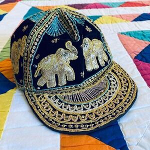 Embroidered‎ Elephant Hat Made from Indian Textiles